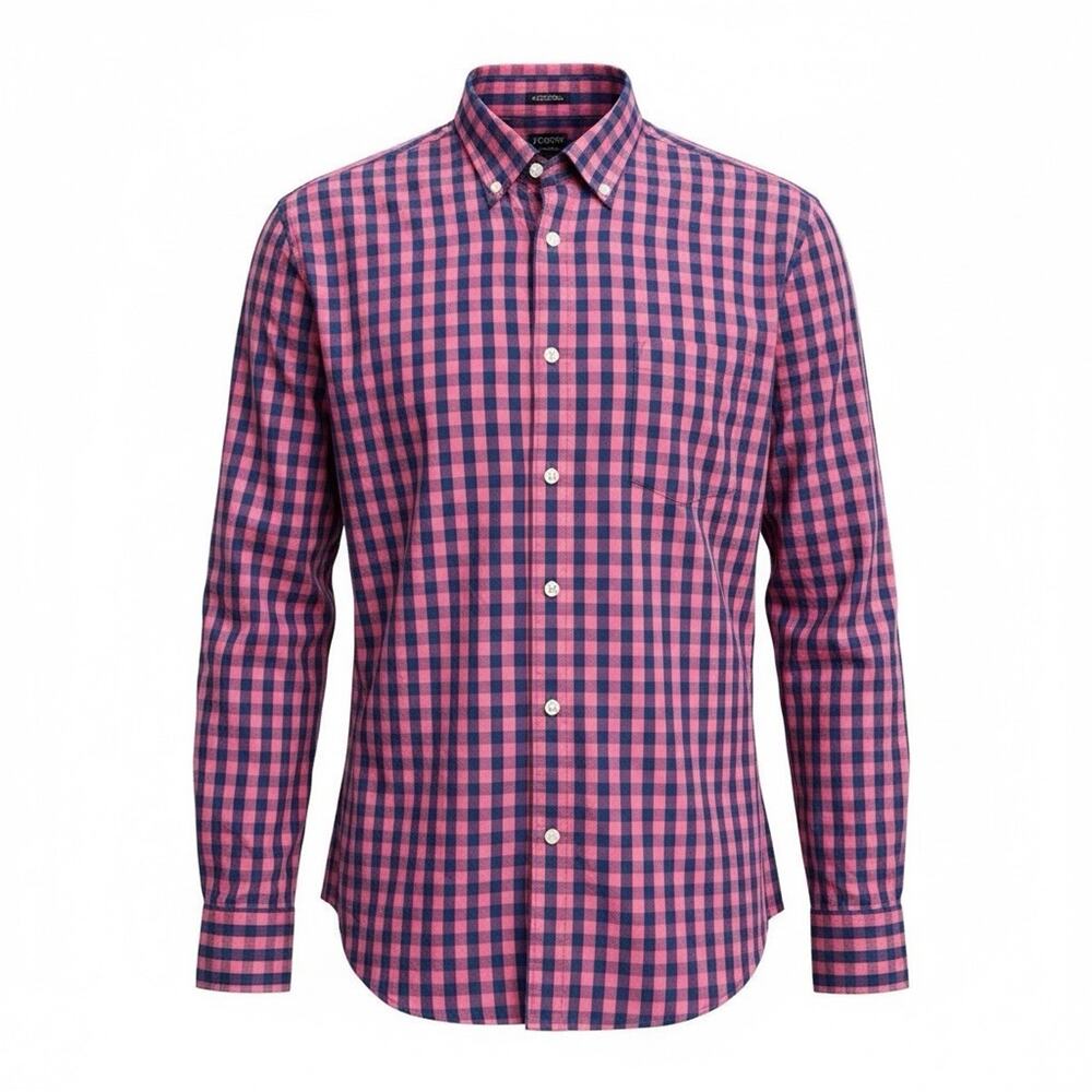 J. Crew Performance Slim Untucked Shirt Mens Size Medium Button Up Stretch